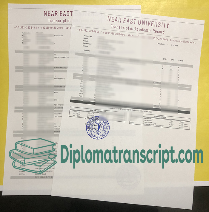 Yakın Doğu Üniversitesi transcript