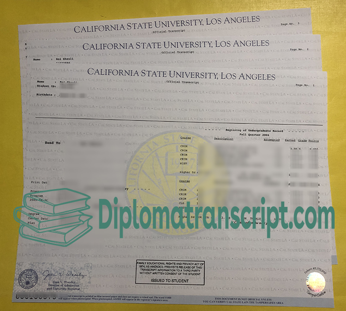 Cal State LA Transcript