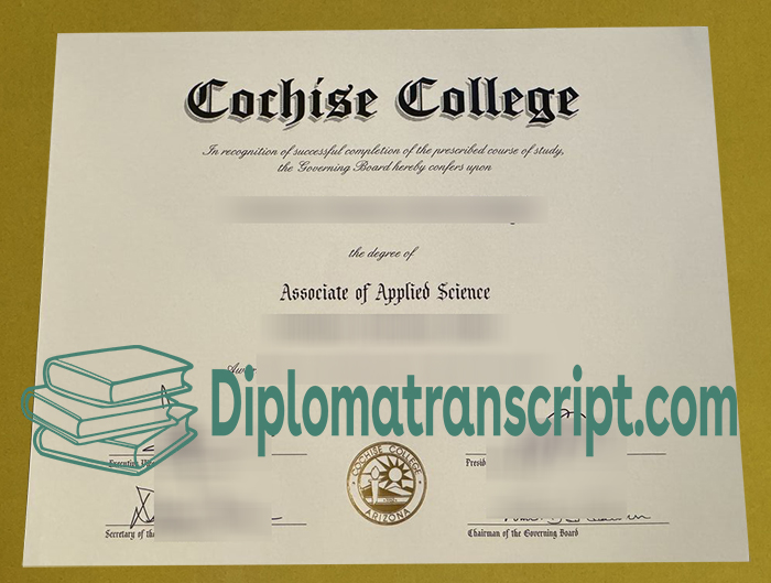 Cochise College diploma