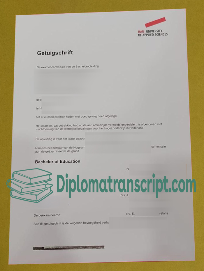 Han University Of Applied Sciences Getuigschrift
