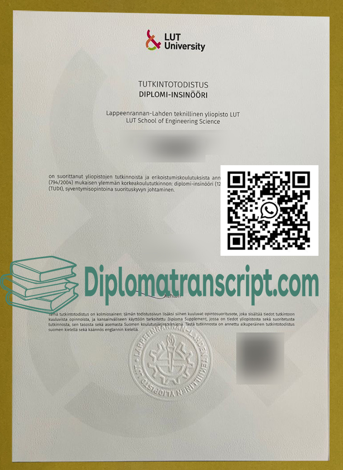 LUT University diploma in Finland, LUT-yliopisto degree