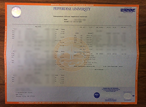 Pepperdine University transcript