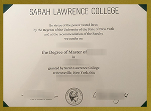 Sarah Lawrence College degree certificate