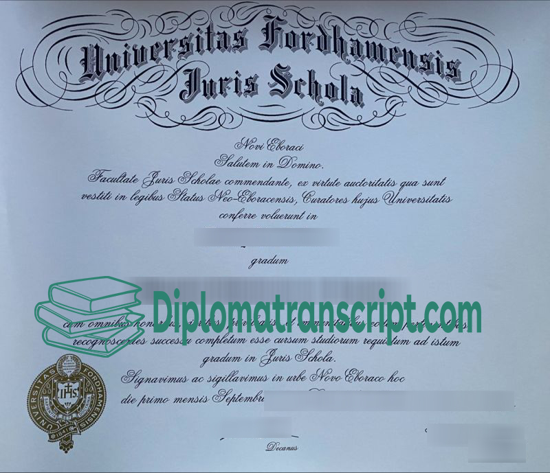 Universitas Fordhamensis Iuris Schola diploma