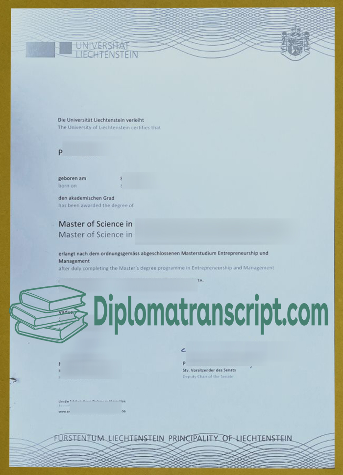 University of Liechtenstein degree
