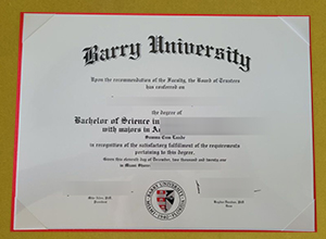 Barry University diploma sample