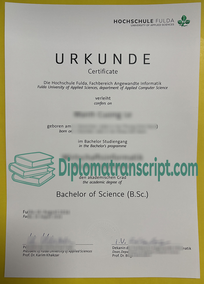 Hochschule Fulda Urkunde