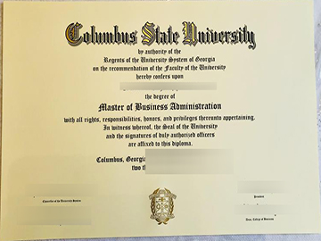 Columbus State University diploma