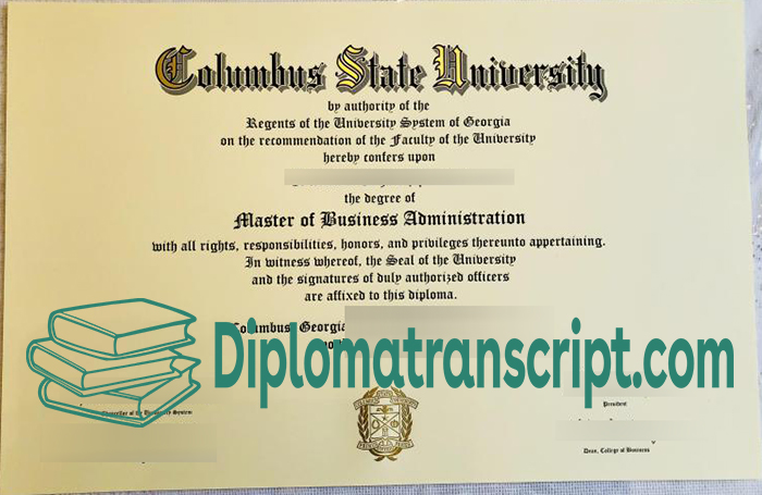 Columbus State University diploma