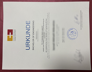 Hochschule Hamm-Lippstadt Urkunde sample