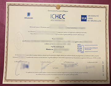 UCLouvain Saint-Louis Bruxelles diploma sample