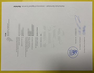 Hochschule Darmstadt Urkunde sampel