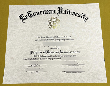 LeTourneau University diploma certificate