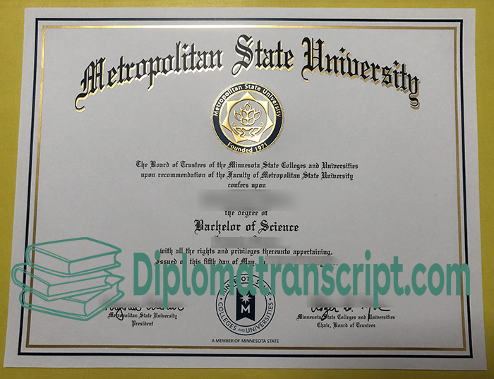 Metropolitan State University diploma Metropolitan State University diploma