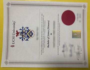 UCSI University degree certificate