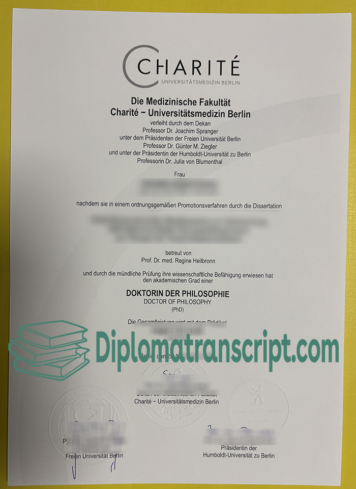 Charité – Berlin University Medicine doctor degree Charité – Berlin University Medicine doctor degree