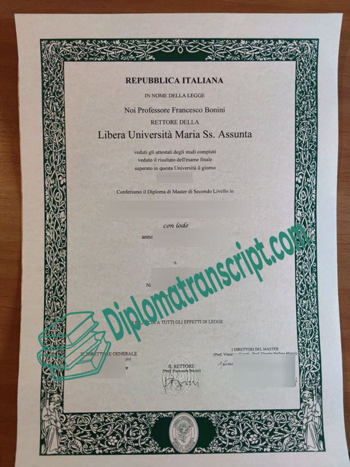Libera Università Maria SS. Assunta diploma